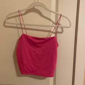 pink crop top